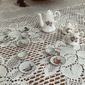 Vintage Floral Miniature Tea Set